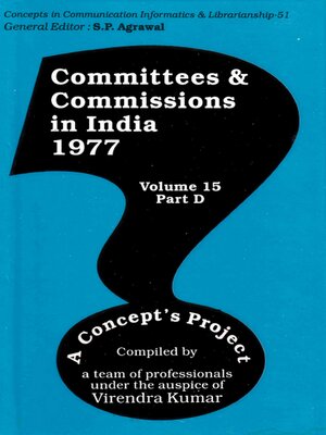 cover image of Committees and Commissions in India 1977